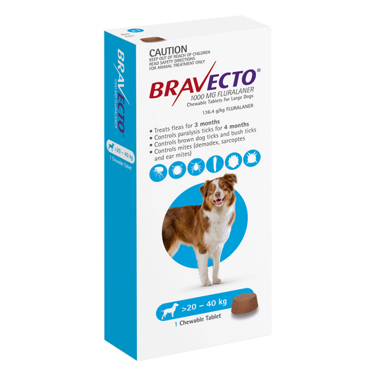 Bravecto Chews For Dogs 44-88lbs (20-40kg)