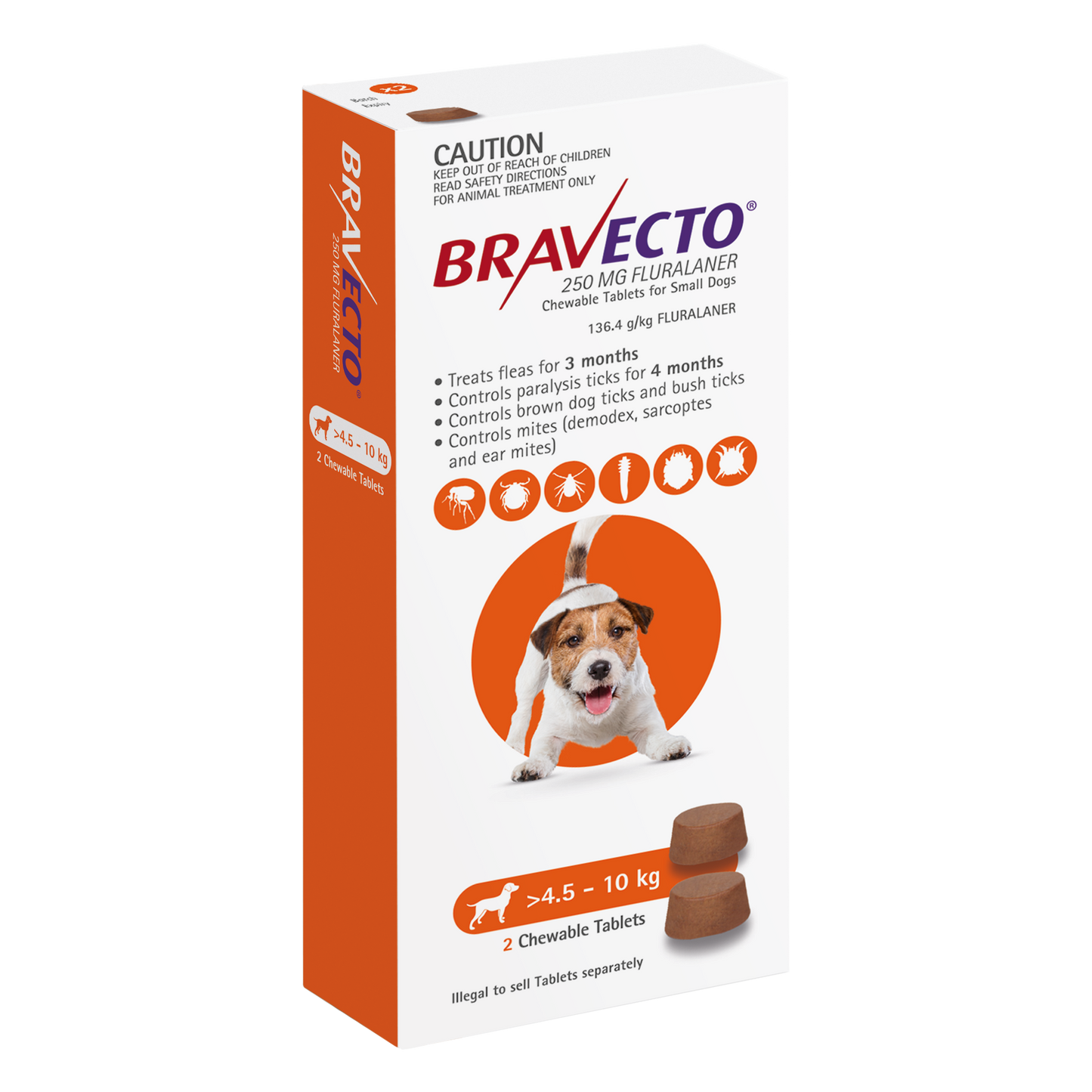 Bravecto Chews For Dogs 9.9-22lbs (4.5-10kg)