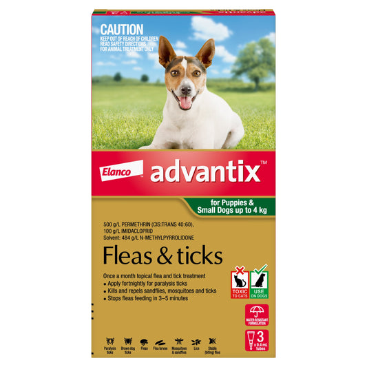 Advantix For Dogs Up To 8.8lbs (0-4kg)