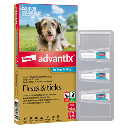 Advantix For Dogs 8.9-21lbs (4-10kg)