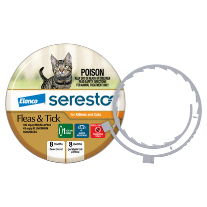 Seresto Flea and Tick Collar for Cats and Kittens (Orange)