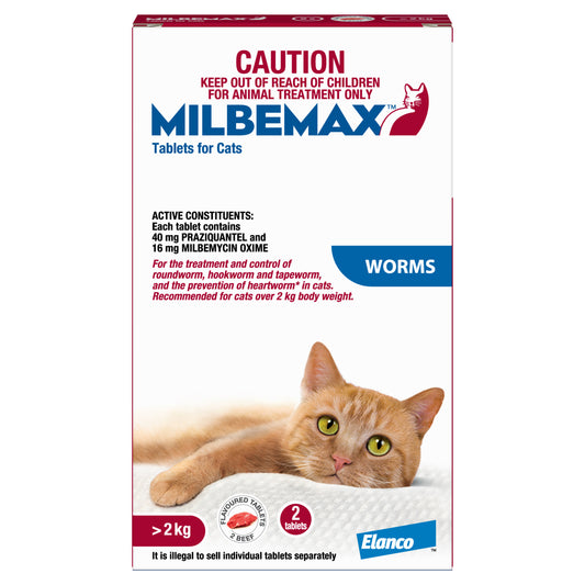 Milbemax Allwormer Cat Large 4.4 - 17.6lbs 2pk