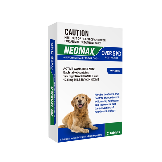 NEOMAX Allwormer Tablets for Dogs Over 11 lbs Blue 2pk