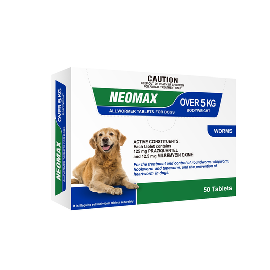 NEOMAX Allwormer Tablets for Dogs Over 11 lbs Blue 50pk