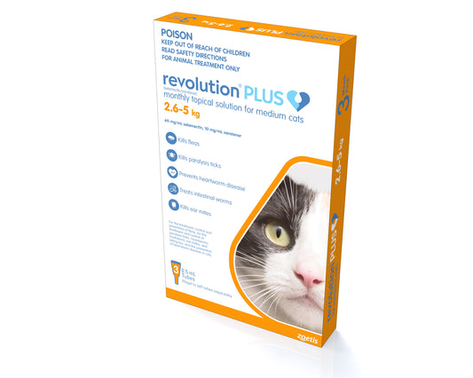 Revolution Plus Medium Cats 5.6 - 11lbs (Orange)