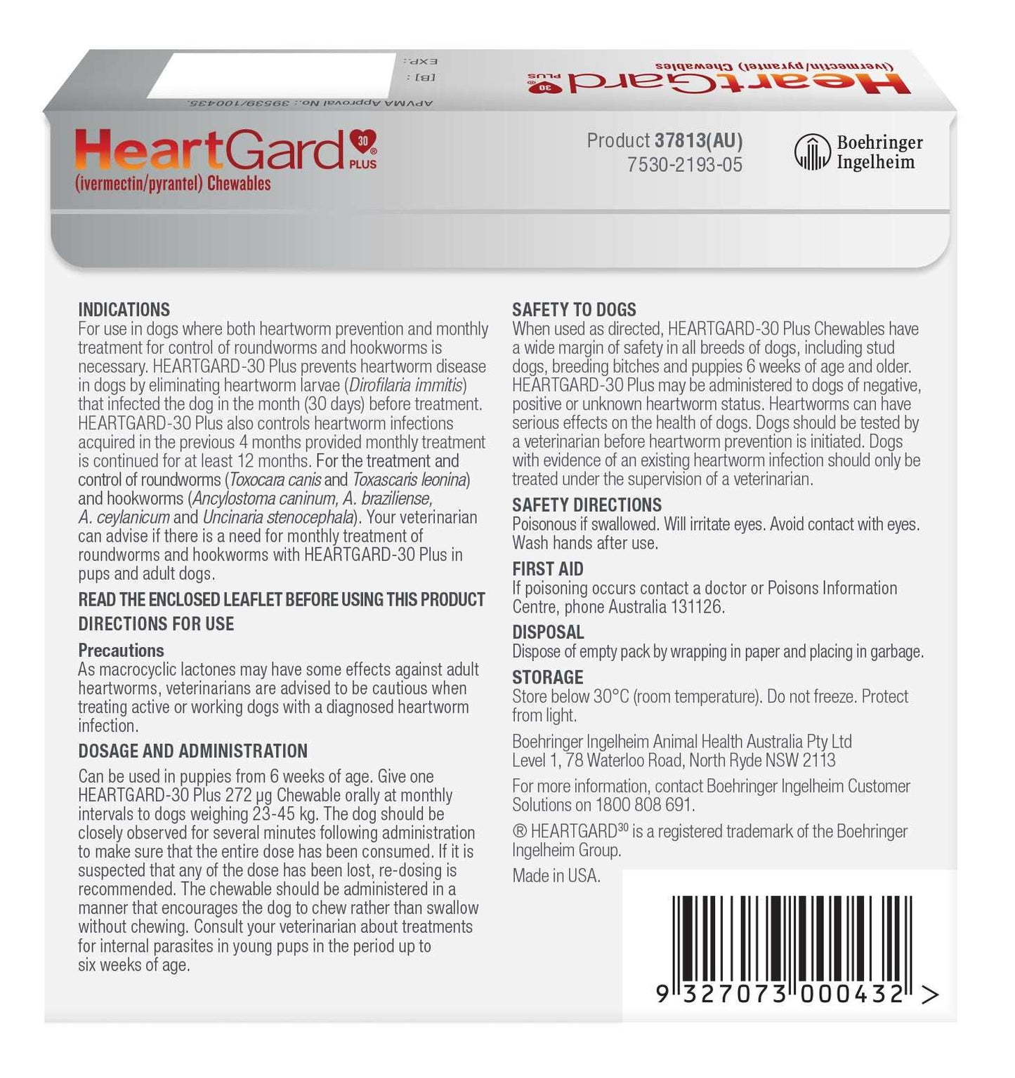 Heartgard Plus Chew for Dogs, 51-100 lbs, (Red)