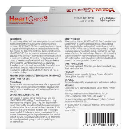 Heartgard Plus Chew for Dogs, up to 25 lbs, (Blue)