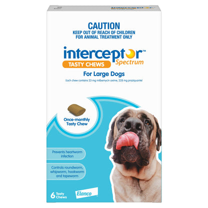 Interceptor Spectrum Chews For Dogs 44-99lbs (Blue)