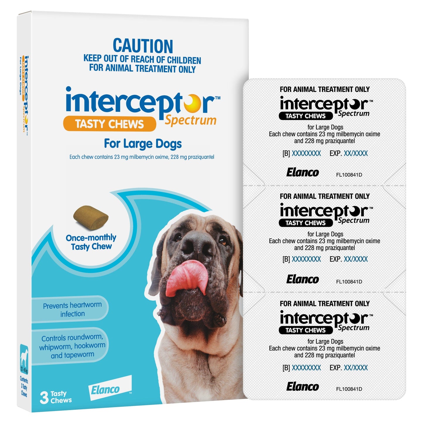 INTERCEPTOR Dog Health Interceptor™ Spectrum Blue Tasty Chews for Large Dogs 22 - 45kg