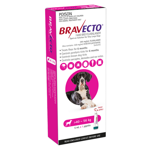 Bravecto Spot-On for Dogs, 88-123lbs (40-56kg)