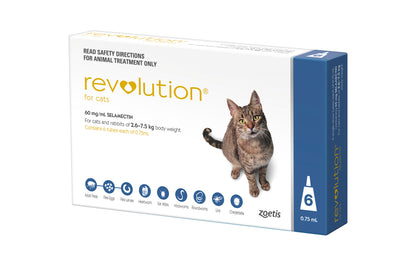 Revolution for Cats, 5.1-15 lbs, (Blue)