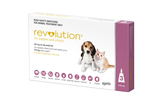 Revolution for Puppies & Kittens 0 - 5.5lbs (Mauve)