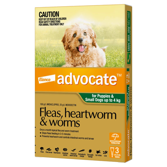 Advocate Dog Health Advocate™ Green for Puppies & Small Dogs — 0-4kg